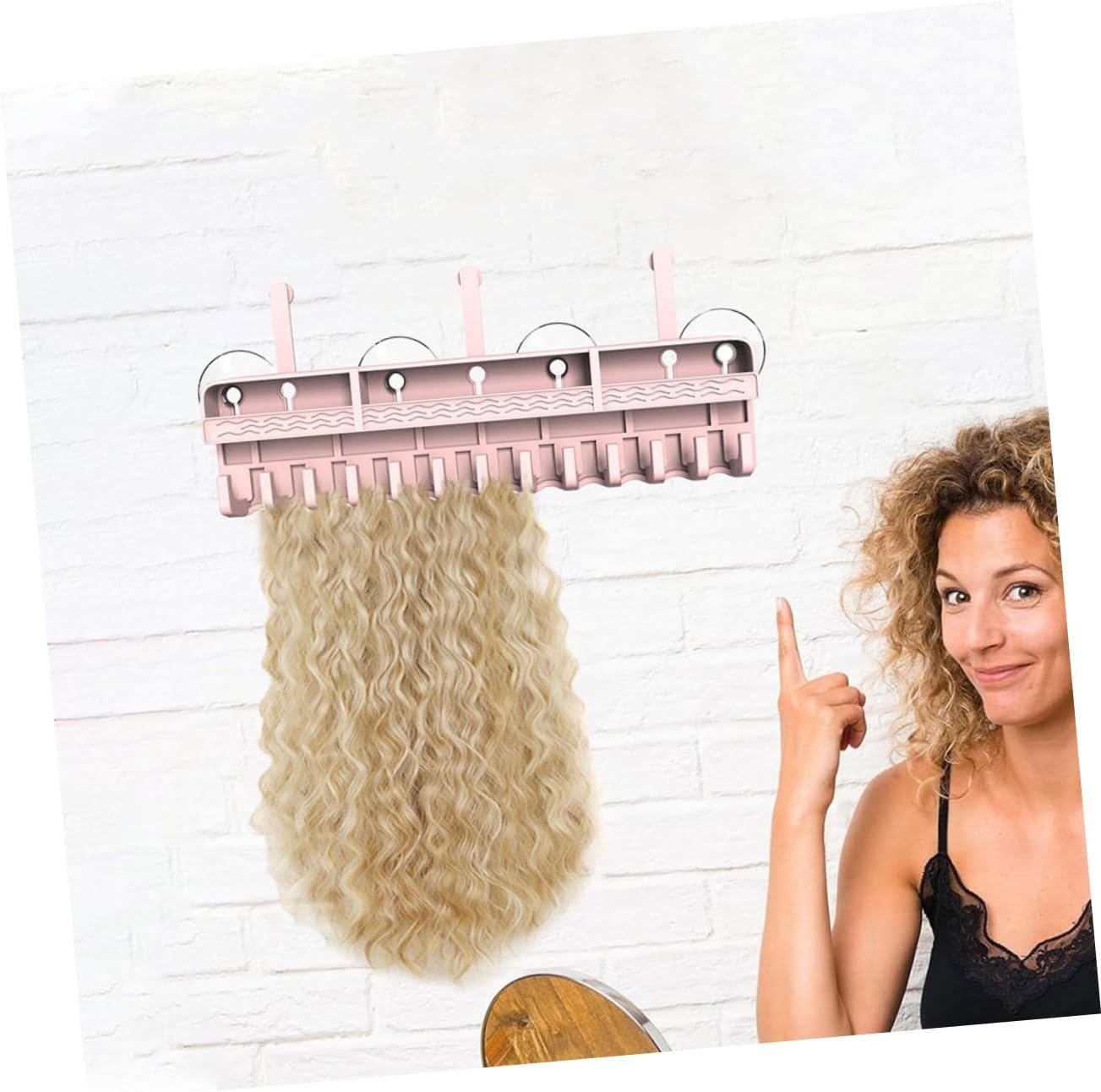 Hair Extension Holder for Washing Multi Layer Hair Organizer Wall Mounted Design Space Saving Storage for Home and Salon Use Easy No Drill Installation Soft