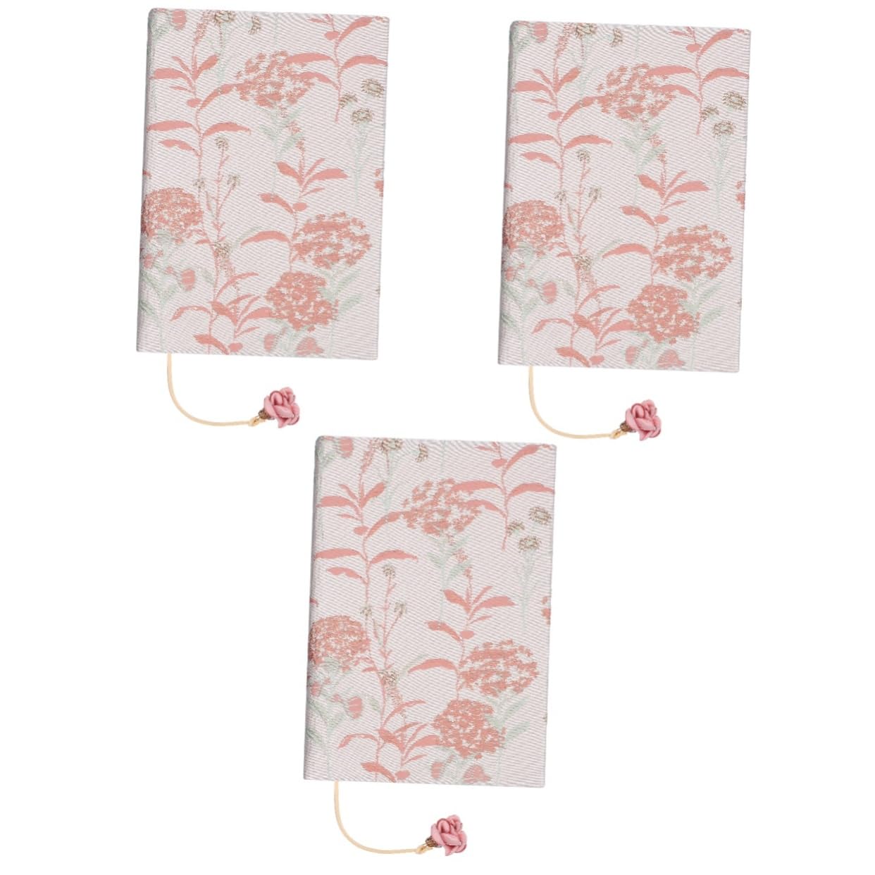 VILLCASE 3piezas Funda De Libro Floral Aesthetic Protector De Tela Para Libros Cubierta Decorativa Marcador Protección Efectiva y Diseño Elegante Atractiva Para Decoración y