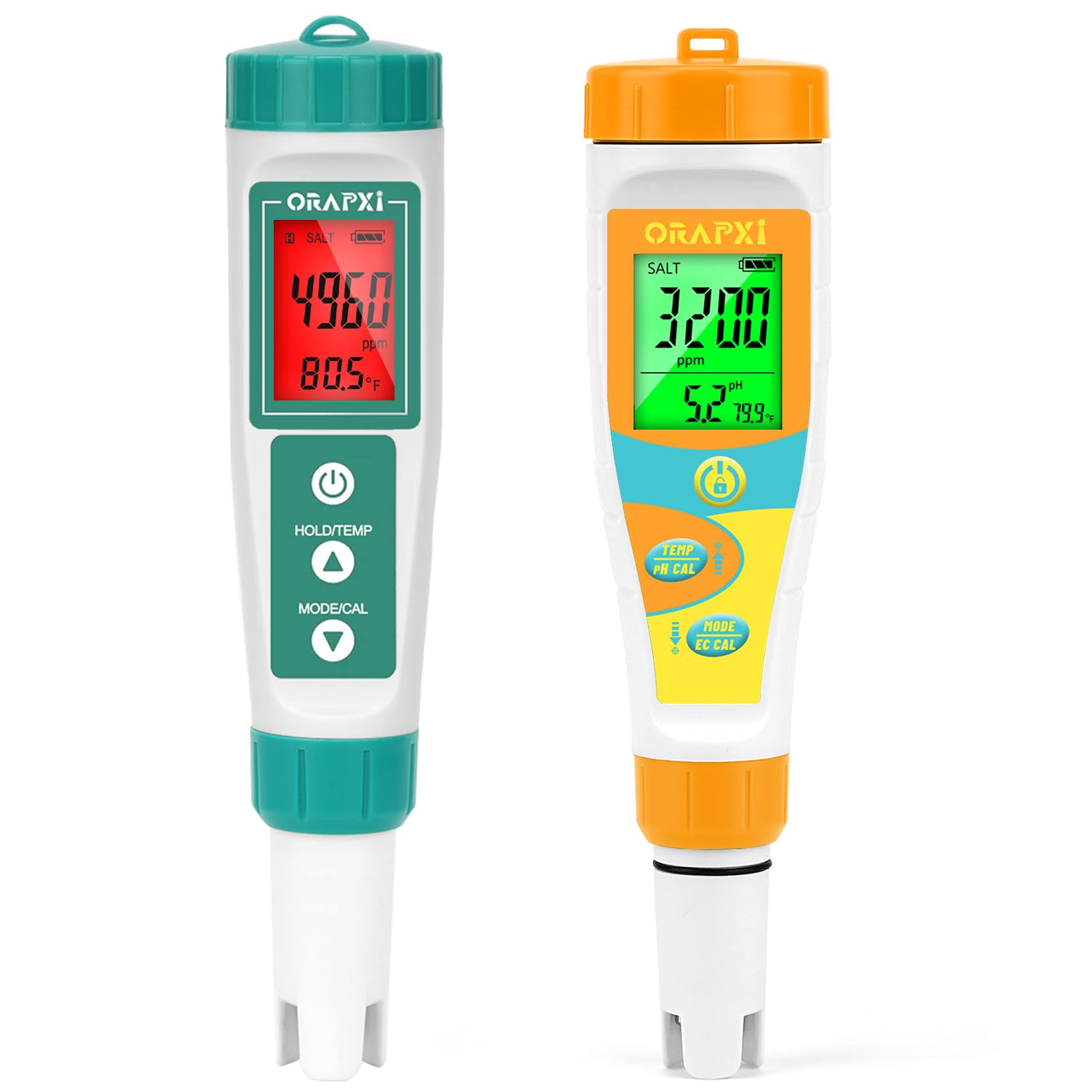 Salt Water Pool Tester and pH Meter Salinity Tester for Saltwater Aquarium Simultaneous Display of pH Salt