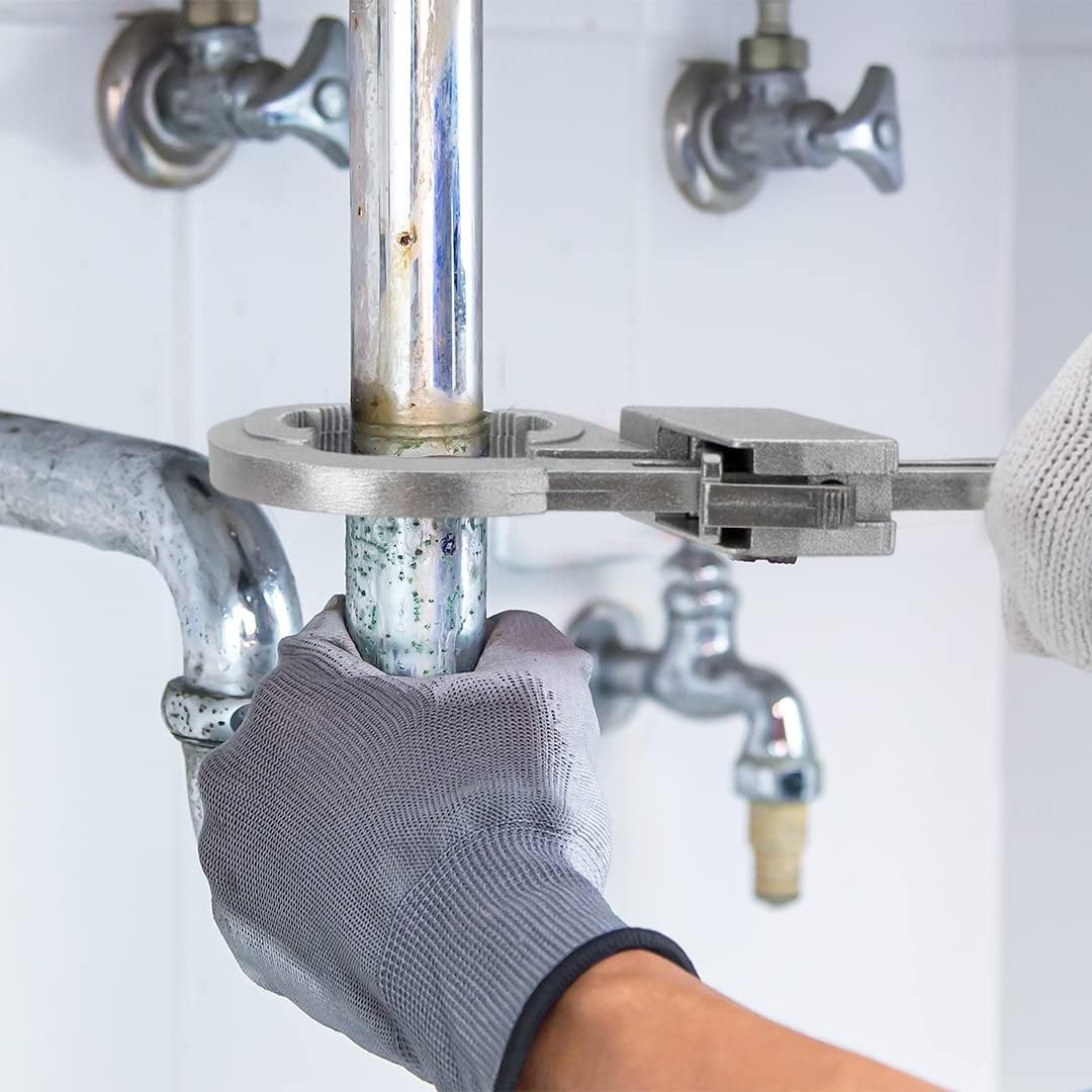 Universal Adjustable Double-Ended Wrench Multi-Function Bathroom Wrench Pipe Basin Faucet Bathroom Wrench Tool Disassembly Faucet Sink Sewer Pipe Repair