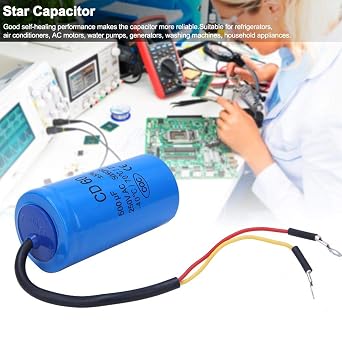CD60 Run Capacitor, 250V AC 500uF CD60 Run Start Capacitor, for Refrigerators, Air Conditioner, Motor, Air Compressor