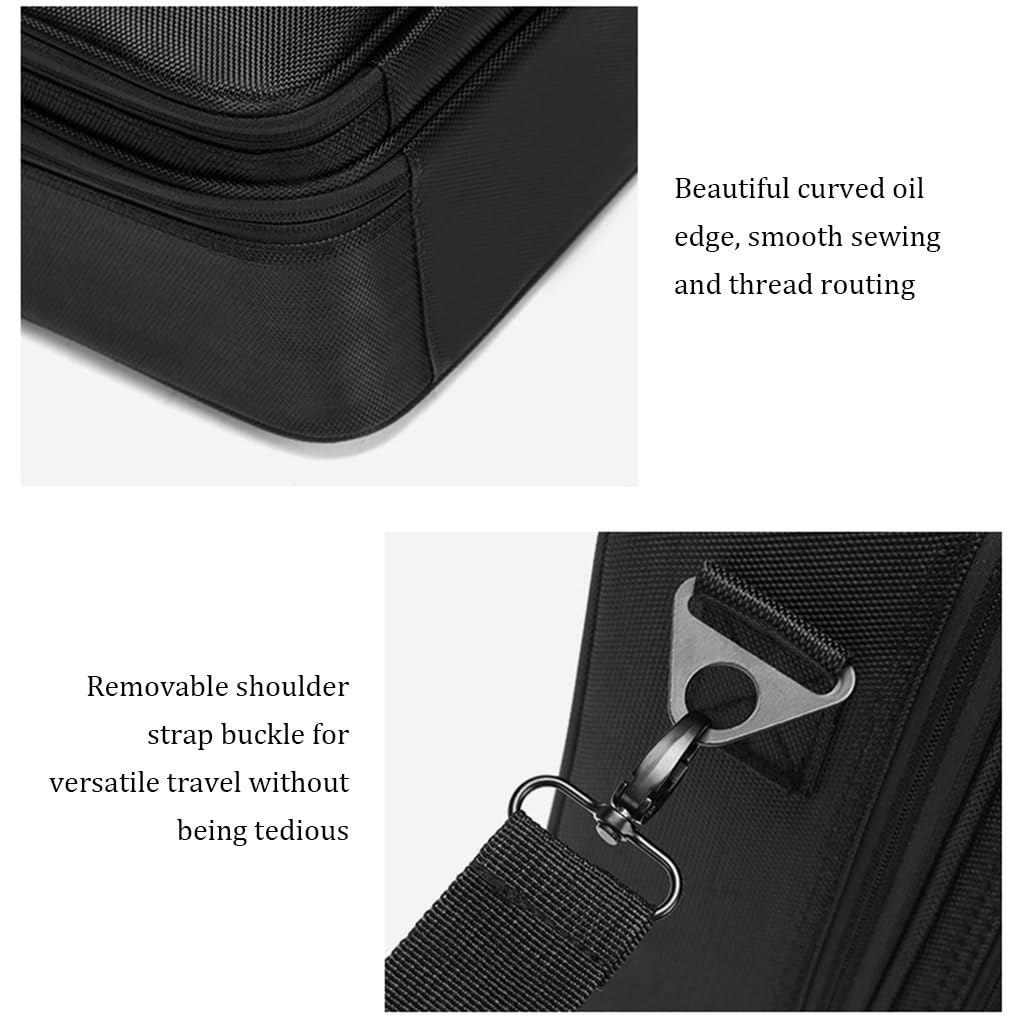 Custodia per trucco Scatola portaoggetti Porta cosmetici Resistenza all'usura Spazzole di grande capacità Scomparti organizer Astucci per gioielli, M
