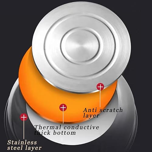 Miniatura 3 de Vaporizador para cocinar, olla de vapor de 11.0 in con tapa de vidrio, ollas de vapor de 11 pulgadas con tapa de 2 niveles para cocinar verduras,