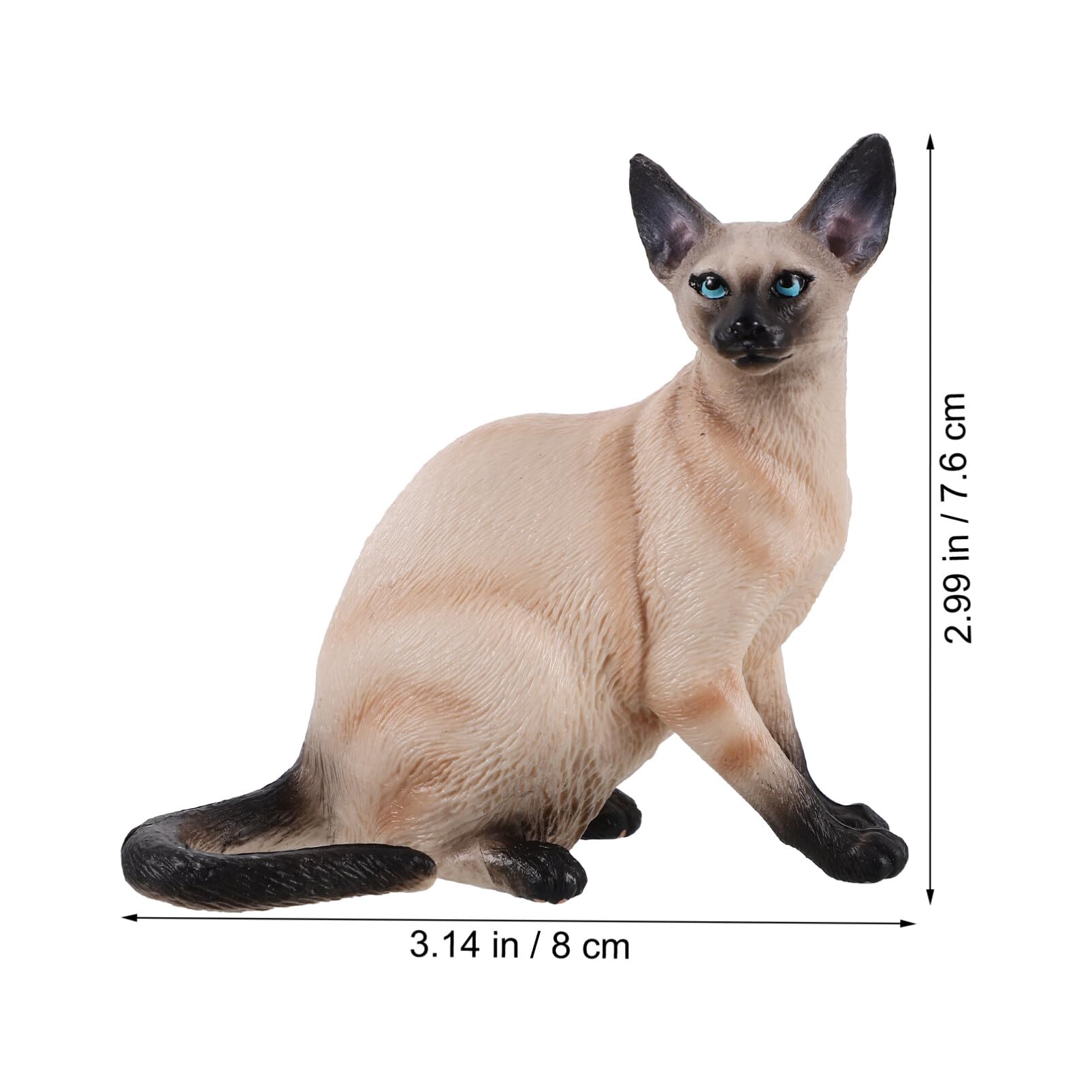 Amazon.co.jp: ABOOFAN 猫モデル シャム猫フィギュア リアルな模造動物