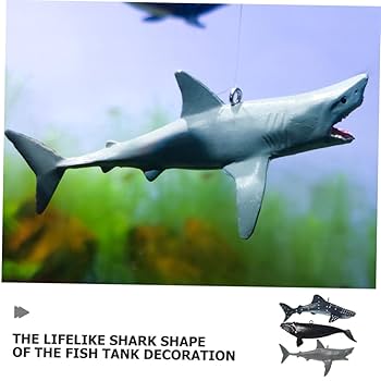Amazon.co.jp: 6個 浮いているサメ 海の動物の彫刻 水生動物の