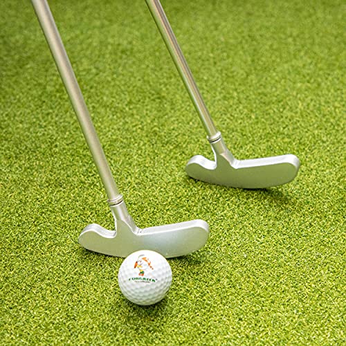 PLAYEAGLE Putter de golfe, taco de golfe clássico de aço inoxidável mini golfe bidirecional júnior e