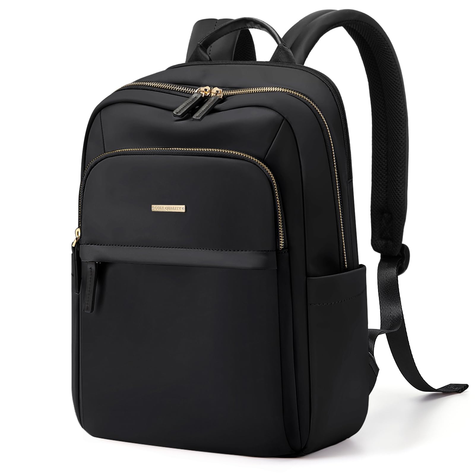 GOLF QUALITY Laptop Backpack for Women Travel Work Commute Casual Daypack Backpack Purse Computer Bags Fit 16 Inch Notebook (Black)