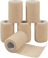 Vista 11 de Vendajes autoadherentes para deportes, esguince, hinchazón y dolor en muñeca y tobillo, 6 unidades, 3 pulgadas x 14.7 pies (negro)