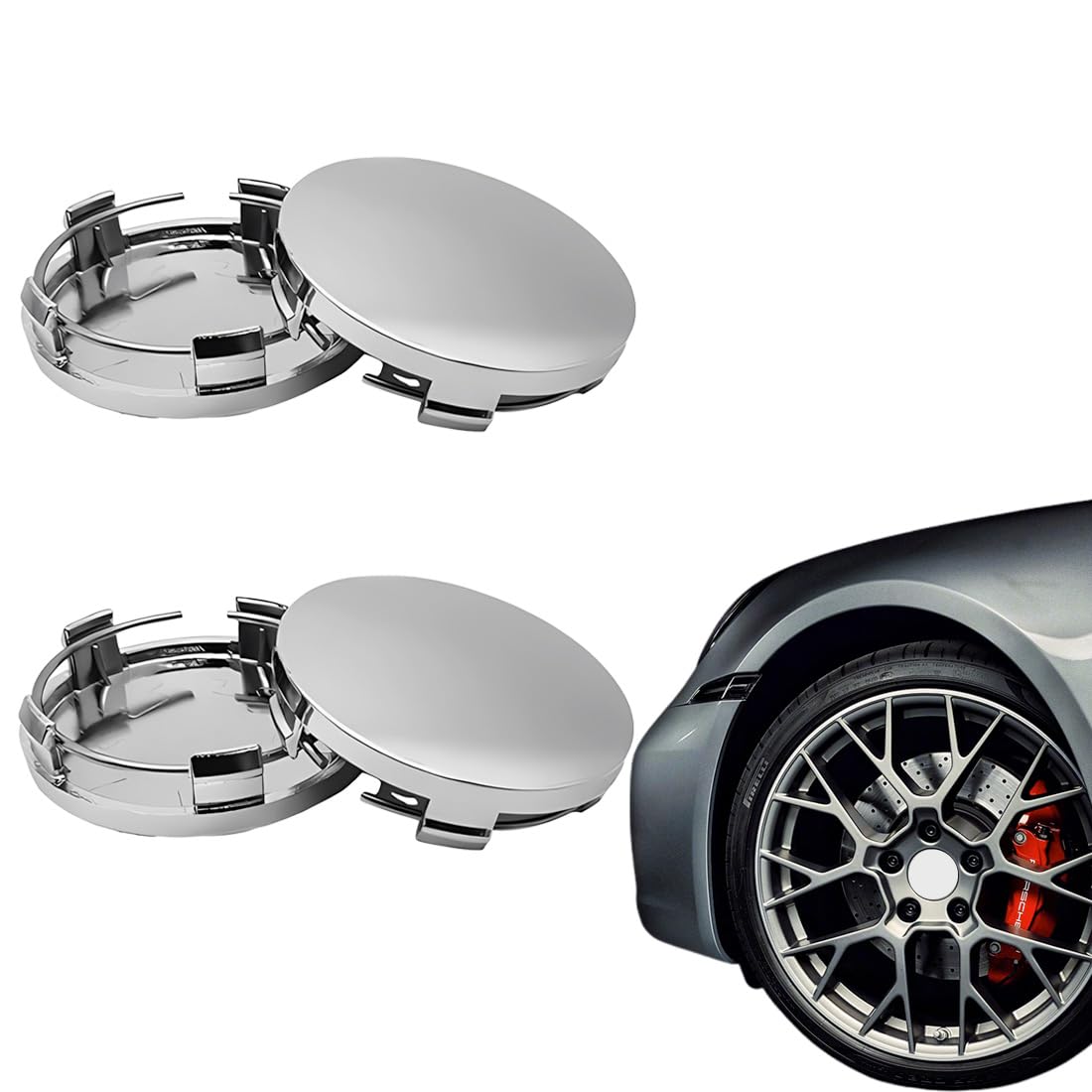 Coprimozzi Coprimozzo Copricerchi 56MM 4 Pezzi Compatibile