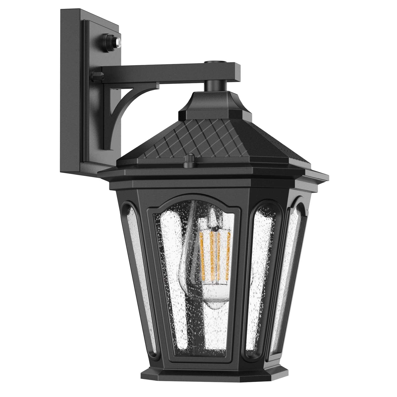 Eycfo Black Outdoor Porch Light, E26 Standard Socket for Porch, Patio