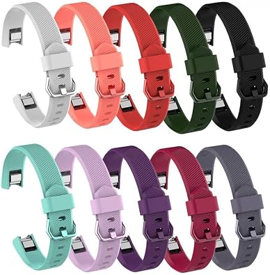 Bands for Fitbit Alta/Alta HR/ACE,10 Pack Silicone Replacement Sport Bands Compatible with Fitbit Alta/Alta HR/ACE