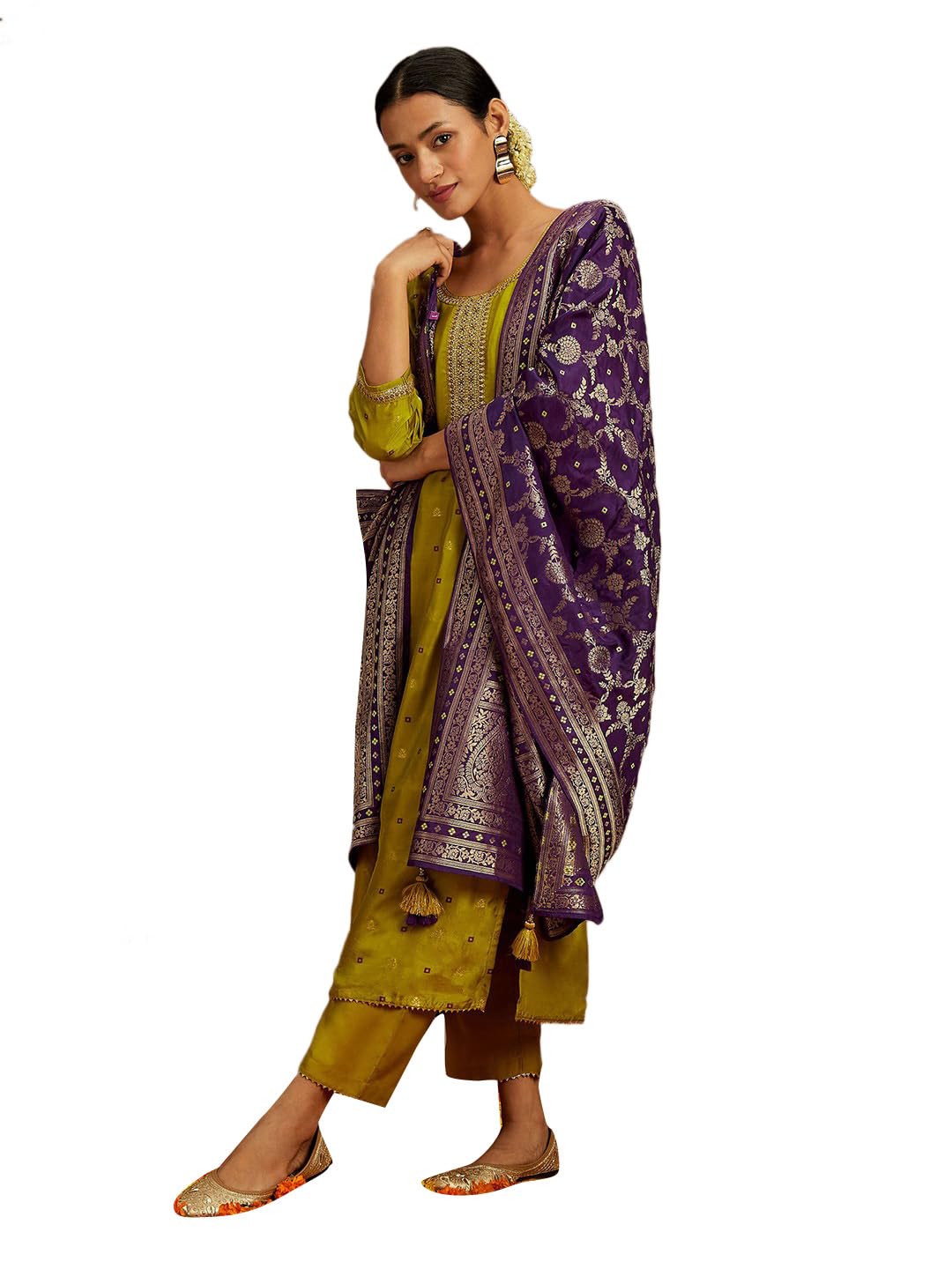 Libas Womens Self Design Silk Straight Kurta Trouser with Dupatta Set - Review, Price and Buying Guide