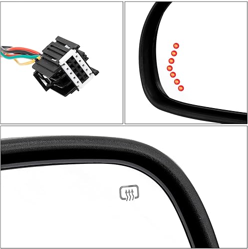 Miniatura 5 de Espejos de remolque de repuesto para Chevrolet Silverado GMC Sierra 1500 2007-2012 Cadillac Escalade Chevrolet Tahoe 2007-2014 con señal de giro