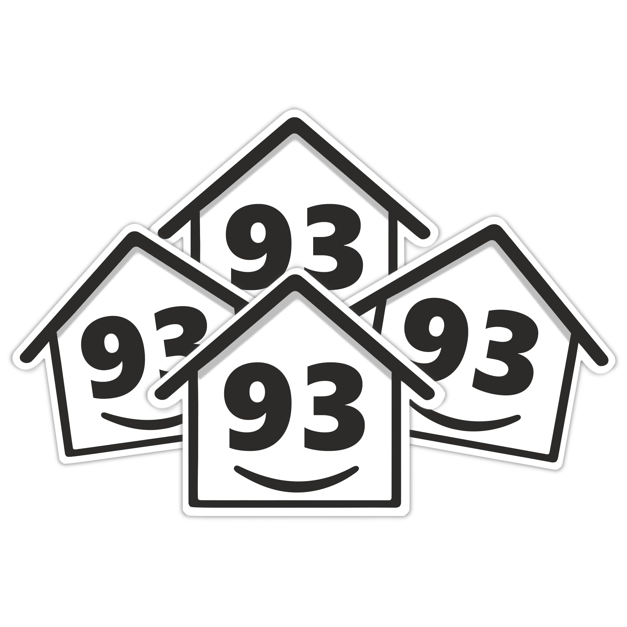 4 x Bin Numbers for Wheelie Bins, 1-99, 15cm ‘Happy House’ Design Dustbin Stickers, Easy Application Stick On Number Stickers - Weatherproof Self Adhesive Vinyl, Black (11) — view 19