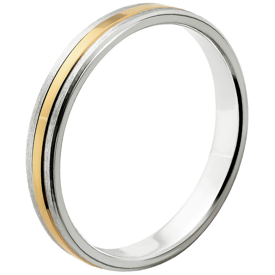 Orphelia Women 2 Colour Gold Wedding Ring OR9146/3/NCY/56