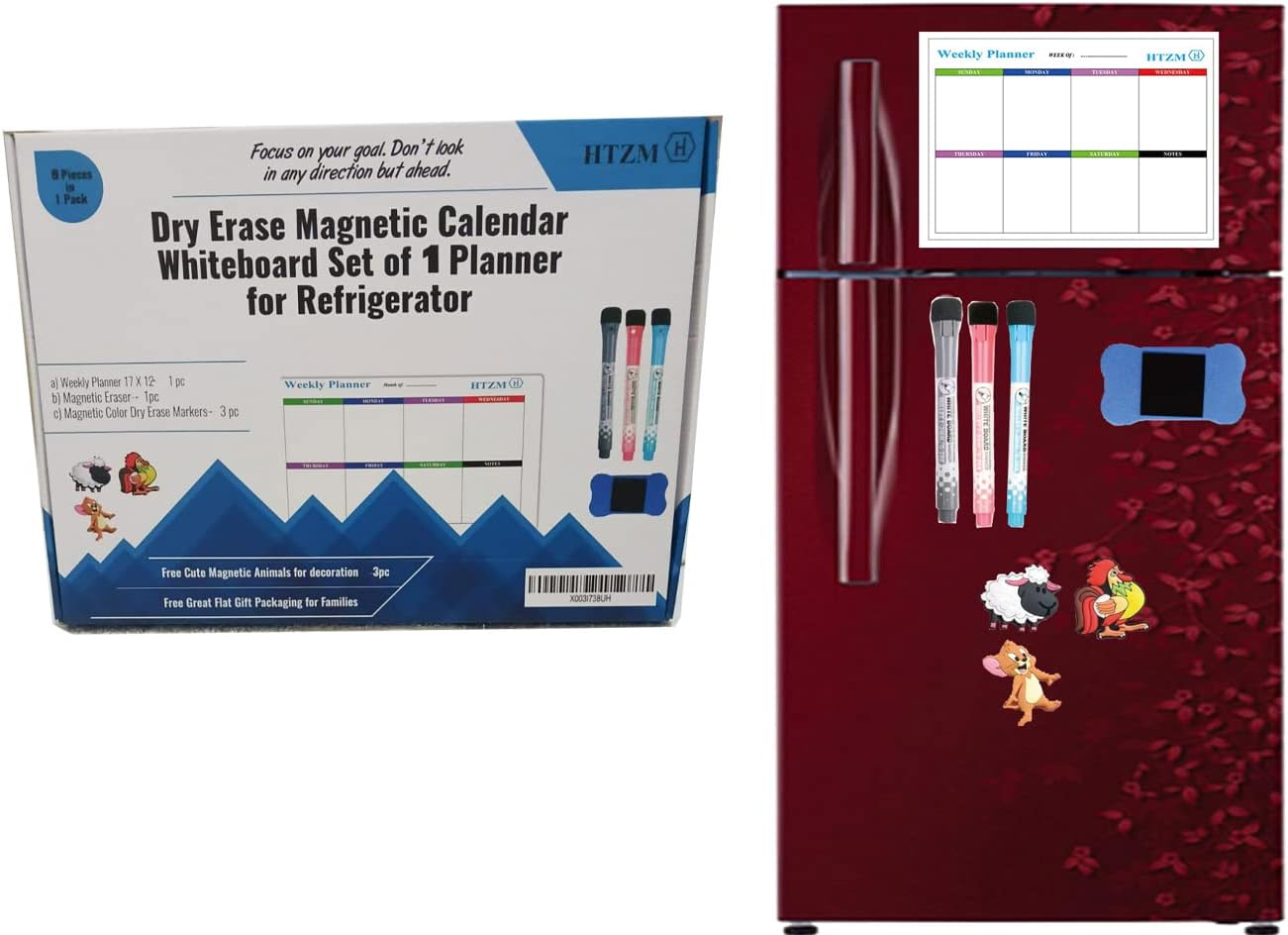 HTZM Dry Erase calendar for fridge Calendar