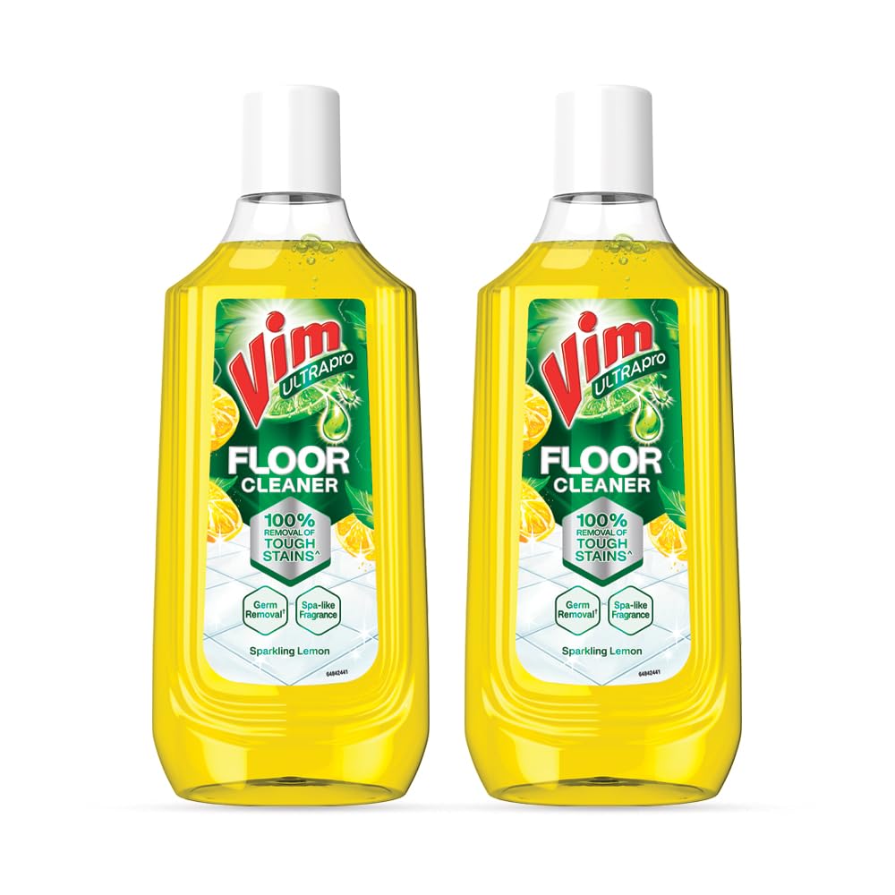 Vim Floor Cleaner: 1000ml | Sparkling Lemon | 100% Removal of stains for complete clean floors & long lasting fragrance (Pack of 2)-image-39
