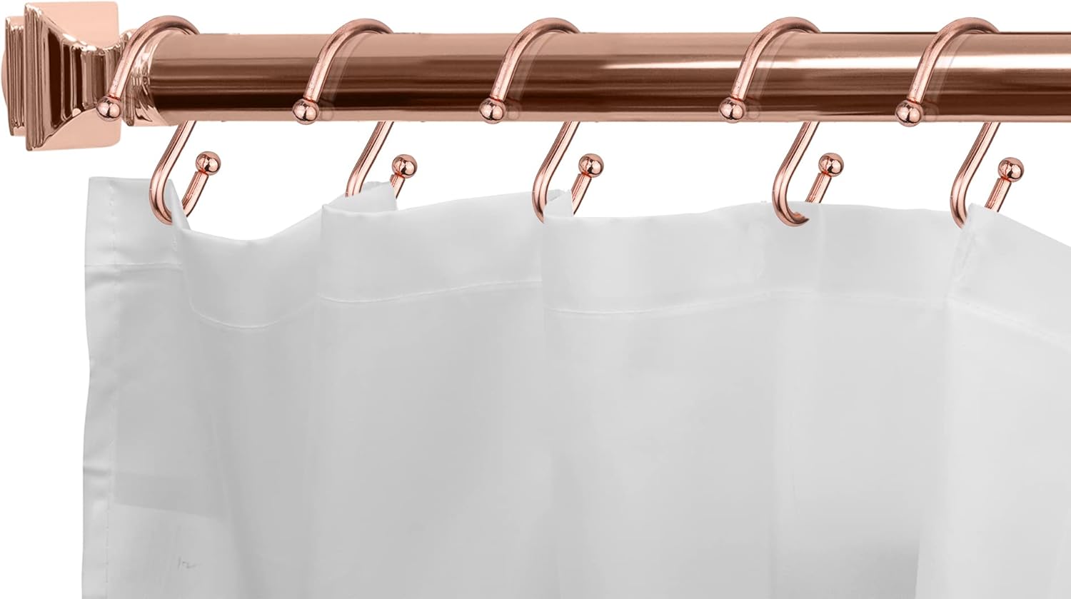 Splash Home S Shape Decorative Shower Curtain Hooks, Rust-Resistant Metal Shower Curtain Rings, for Bathroom Rod and Curtain Hangers, Kitchen Essentials and Clothing, Set of 12 Hook - Copper : Everything Else