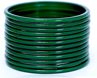 Indian Bangles Plain Glass Bangles For Women | Handmade Jewelry | Set of 12 | Perfect for Casual Wear