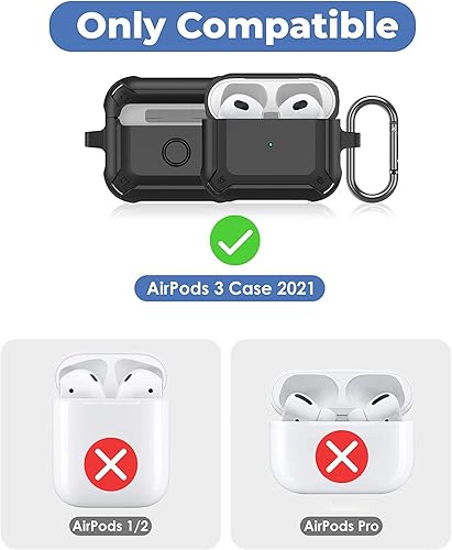 Diseñado para Apple AirPods 3 Case 2021, muñeca de peluche de oso lindo 3D de dibujos animados AirPods de 3 generación con ganchos de cubierta con