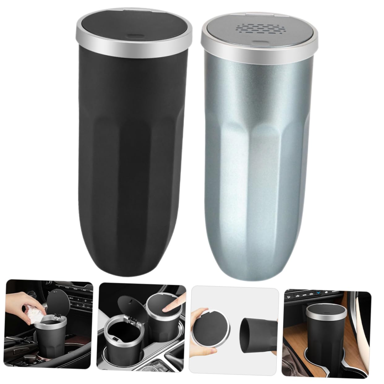iplusmile 6pièces Poubelle De Voiture Étanche Conteneur De Déchets Compact Pour Porte-gobelet Facile à Installer Utiliser Parfait Pour Intérieur De Votre Véhicule