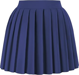 Women's Mini Pleated Skirts Y2k Skater Skirt Club Skirts for Women Sexy A-Line Uniform Tennis Skirt