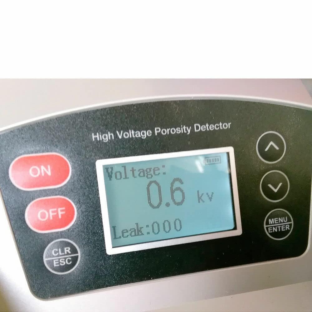 Holiday Detector 50KV High Voltage Porosity Detection with Thickness 0.1 to 35mm Max Leak Record 999 Dustproof and Waterproof Sealed Casing Used to Detect Metal Anti-Corrosion Coating Quality