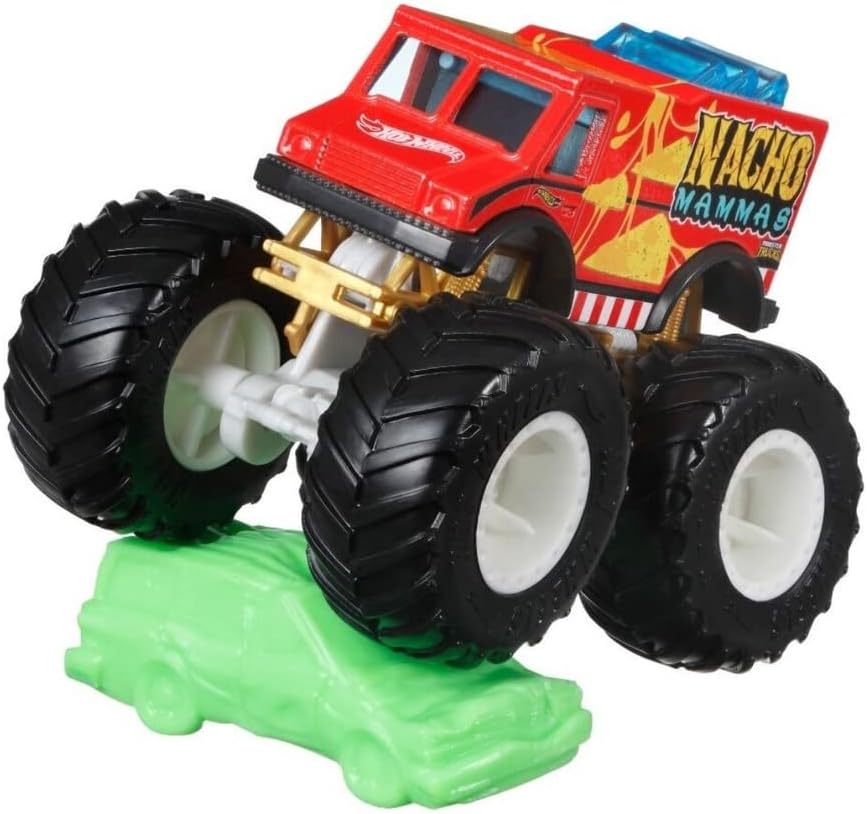 Hot Wheels Monster Trucks Nacho Mammas, Re Crushable 35/75 [Fast Foodie 2/6] red 2021
