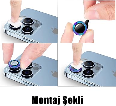 Bzontech iPhone 15/15 Plus ile Uyumlu Mercek Lens Kamera Koruyucu PEMBE