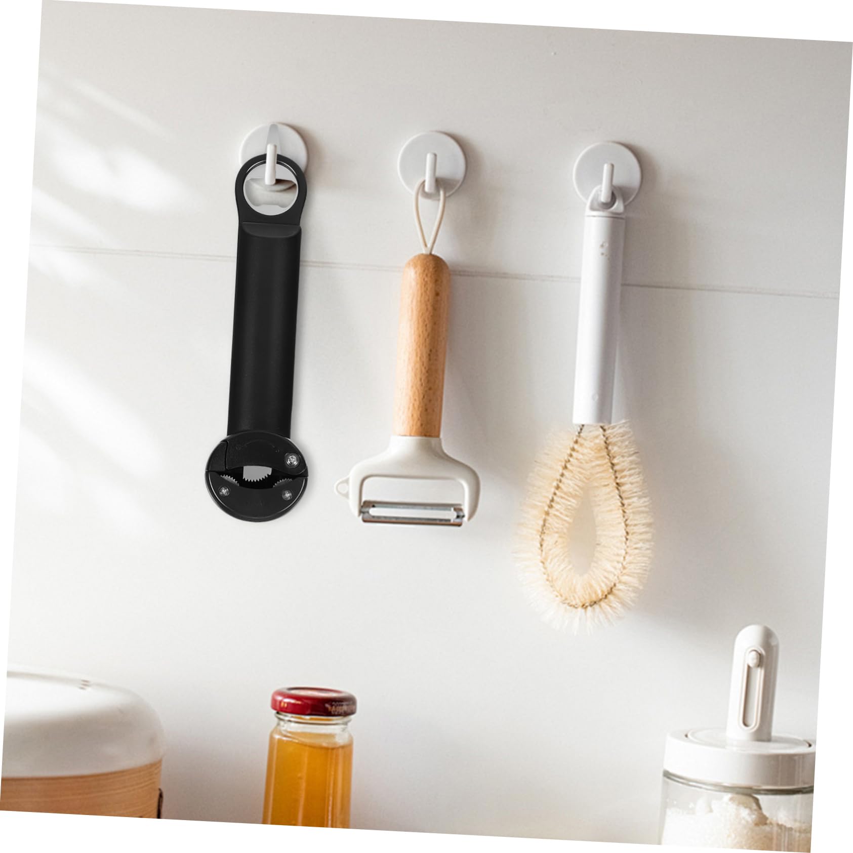 ULTECHNOVO 5piezas Abridor De Tarros Retráctil Inoxidable Abrebotellas Multifuncional Para Cocina Diseño y Antideslizante Para Botellas y Latas