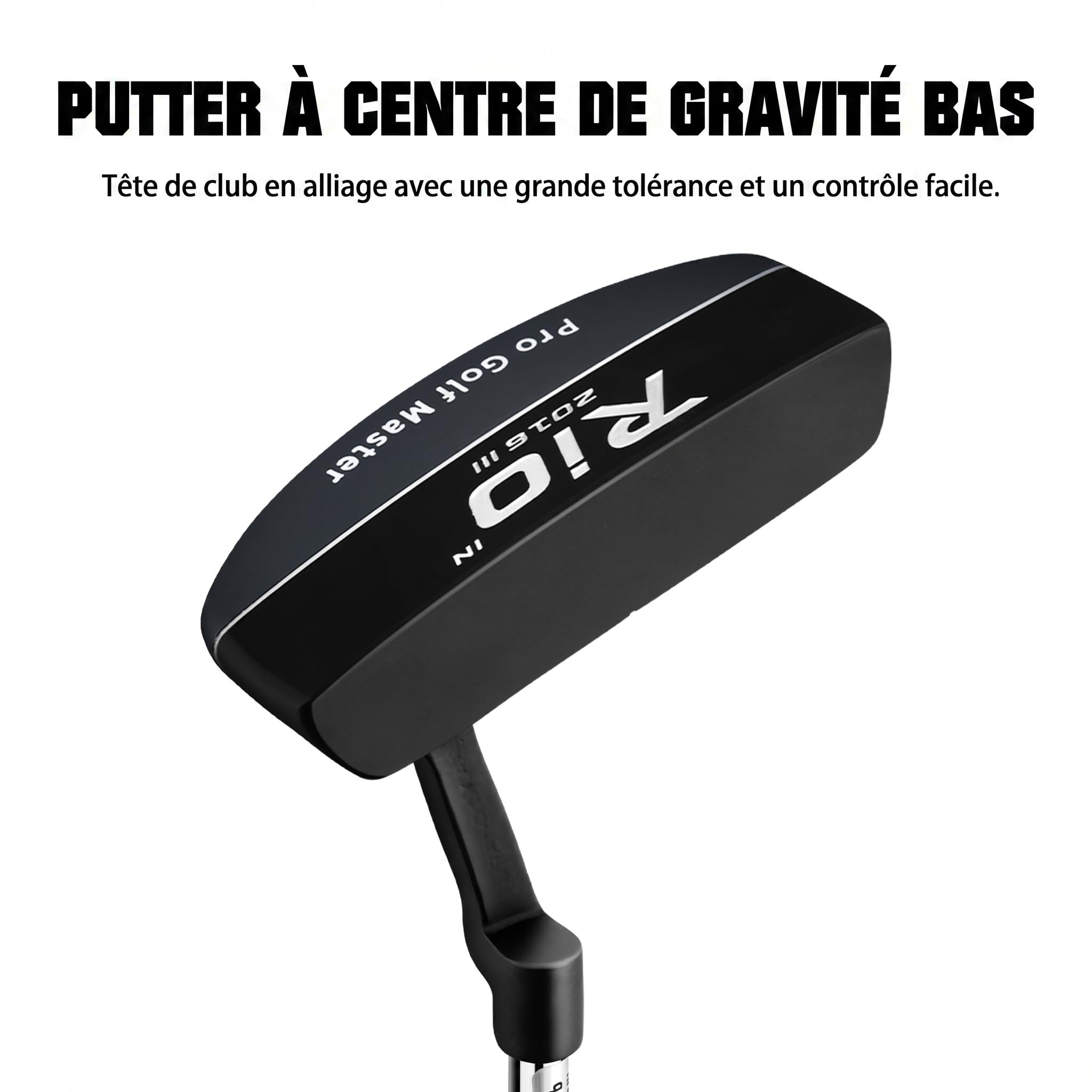 PGM Ensemble complet de clubs de golf pour homme - 12 pièces - 3 bois (n°1, 3, 5), 1 hybride (n°4H), 6 fers (n°5, 6, 7, 8, 9, PW), 1 sand wedge (52°), 1 putter - Sac de golf avec support - Tête de