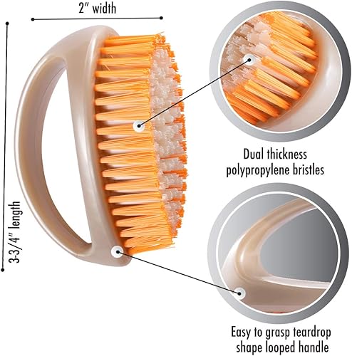 Vista 2 de Stanley Home Products Super Scrubby - Cepillo de limpieza multiuso con mango para frotar verduras, lavandería, zapatos, coche y tina, limpieza