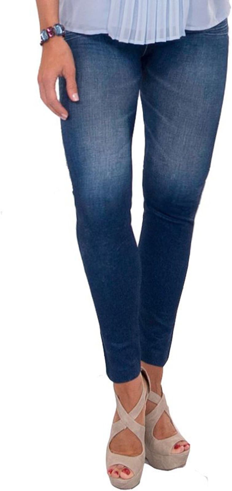 Thane Slim N Lift Caresse Jeans Skinny Seamless High Waist Jeggings Shapewear Slimming Fit Bum Lifting Tummy Tuck Waist Control Denim Look Shaper Trousers (XXL, Blue)