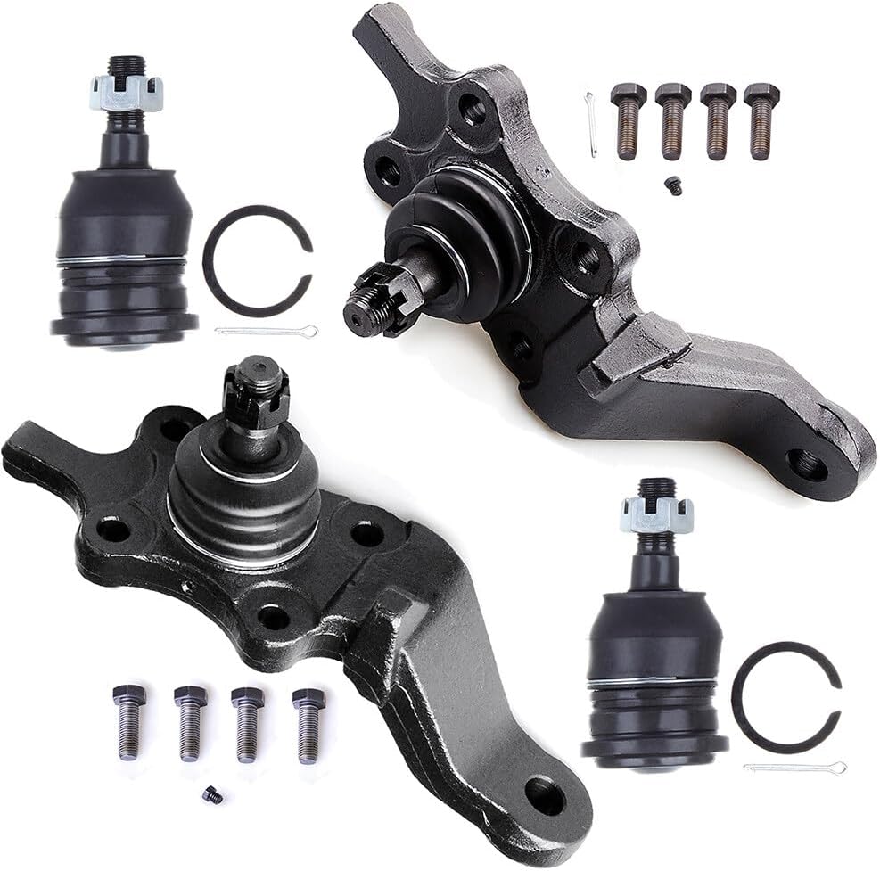 SCITOO 4-PC SET Suspension Kit for 1996-2002 For Toyota 4Runner 2001-2002 For Toyota Sequoia 2000-2002 For Toyota Tundra - Front Lower Ball Joint Front Upper Ball Joint