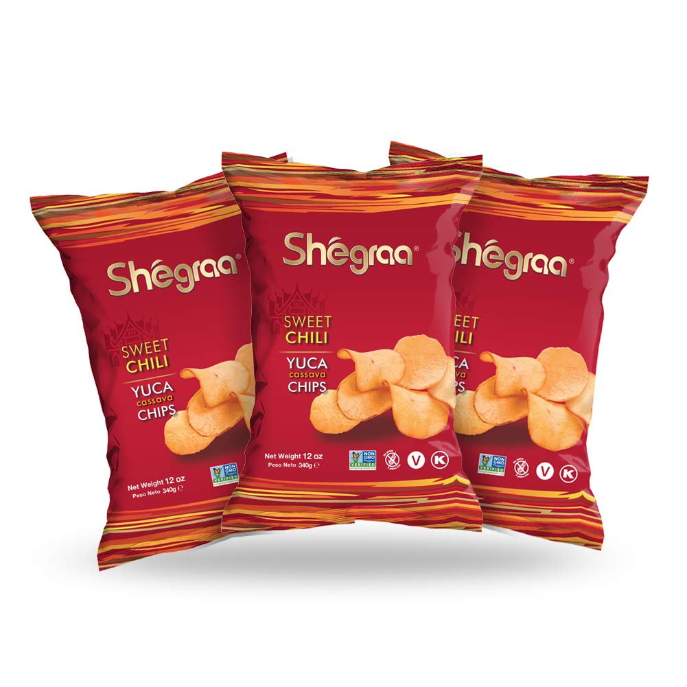 SHEGRAA Cassava/Yuca Salt & Vinegar, 10oz (Pack of 3) - Gluten Free, Paleo, Non-GMO, Kosher