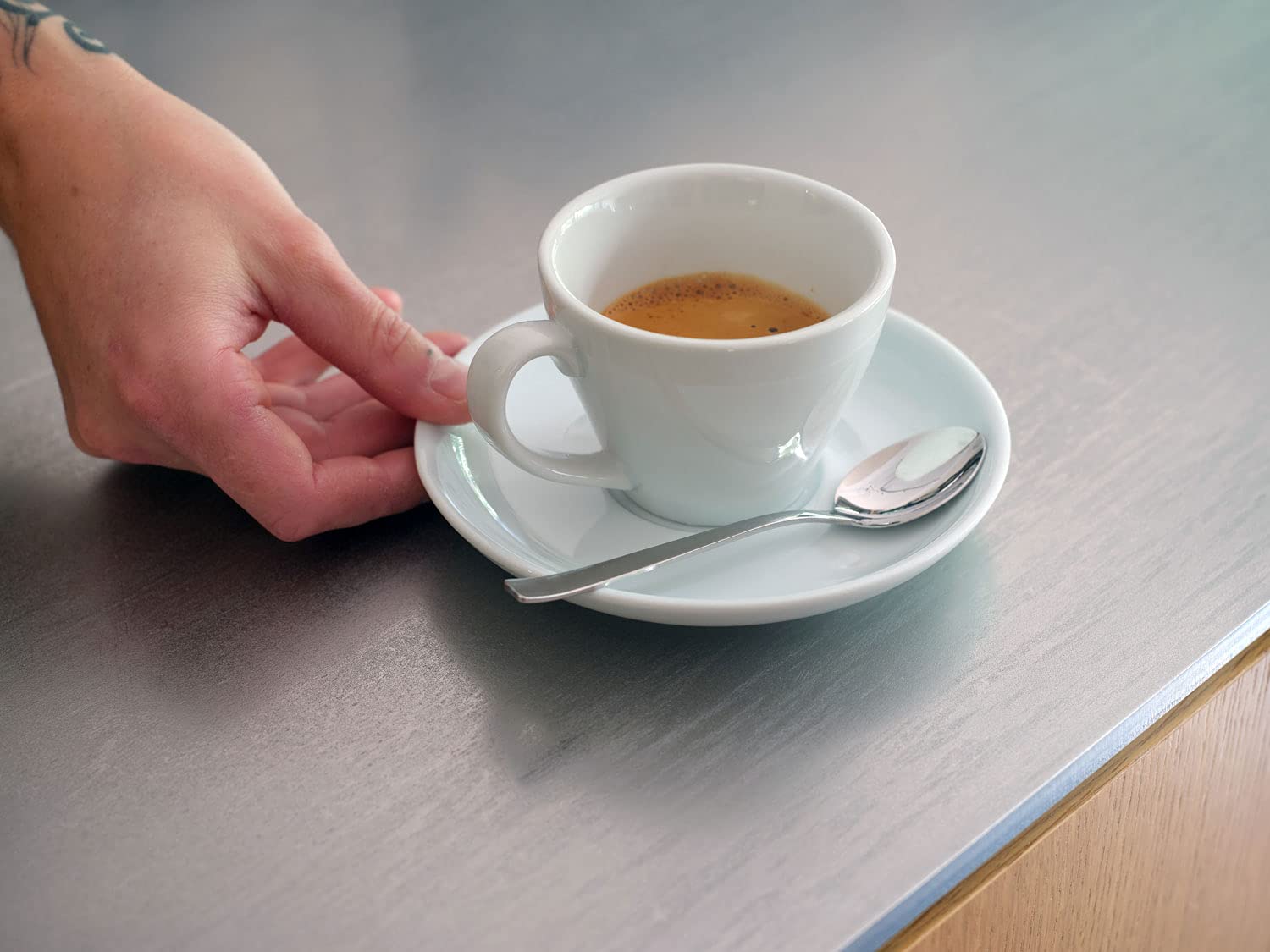 Gastro Spirit - 12-teiliges Doppel/Doppio Espresso-Tassen Set - Weiß, 180 ml, Porzellan, dickwandig, spülmaschinenfest, italienisches Design - 6er Kaffee-Tassen Set mit Untertassen