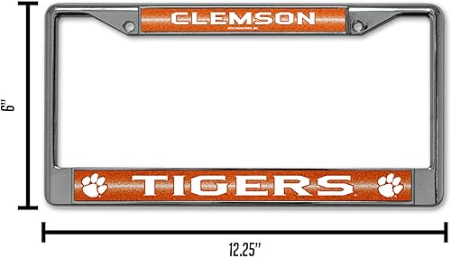 Miniatura 241 de Rico Industries NCAA 12 x 6 pulgadas, accesorio de automóvil cromado plateado brillante para automóvil/camión/SUV