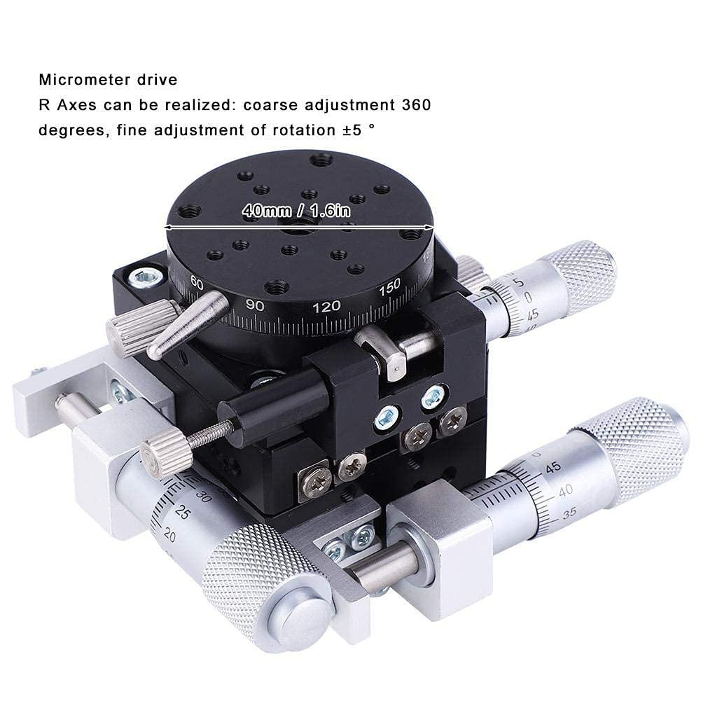 Manueller 3-Achsen-Lineartisch XYR, 40 mm hohe Genauigkeit Lineare Bewegung Manueller Bühnen-Schiebetisch LSP40-LM Linearer Schiebetisch für Präzisionspositionierung, quantitative Bewegung usw