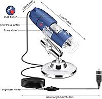 Vista 4 de Ninyoon Microscopio digital USB 2K para PC Android, microscopio 40-1000X Super HD endoscopio lupa cámara compatible con teléfonos celulares Android