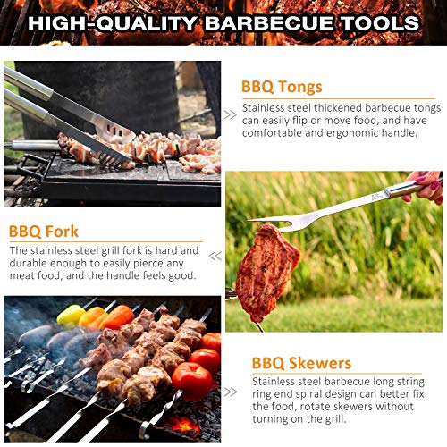 image for AISITIN 35Pcs BBQ Grill Grilling Accessories Tools Set, 16'' Barbecue 