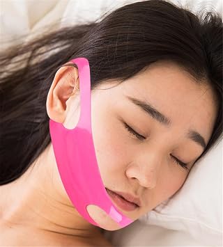 V Line Lifting Mask, Silicone Double Chin Reducer Strap, Jawline Shaper, Reusable Elastic V Shaped Face Lift Tape for Sleeping, Skin Tightening Firming Lifting Mask for Women, Preventing Sagging