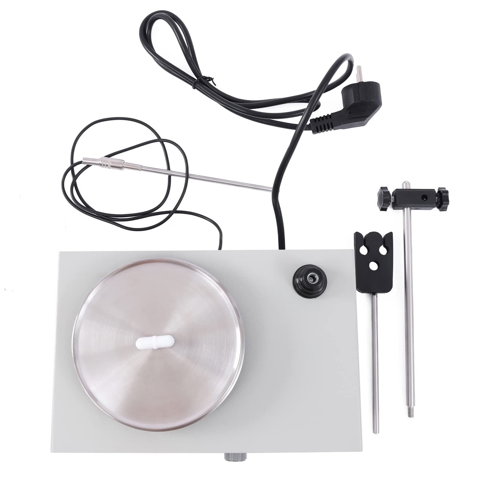 Laboratory Magnetic Stirrer Heating Plate, 85-2 Magnetic Stirrer Mixer Hot Plate, 220 V 2000 ml, Altura regulable, Mezcla, Agitación y Calefacción Enchufe EU