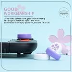 DLseego 4PCS Thumb Grips Designed for Nintendo Switch 2 2025,Soft Silicone Joycon Analog Controller Protective Anti-Slip Cover Button Joycon Joystick Caps Covers, Cherry Blossom Sakura - Purple