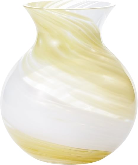 Amazon Co Jp アデリア 津軽びいどろ 花器 花瓶 ブーケポット ベージュ 最大12 高13 5cm 花しずく 日本製 F ホーム キッチン