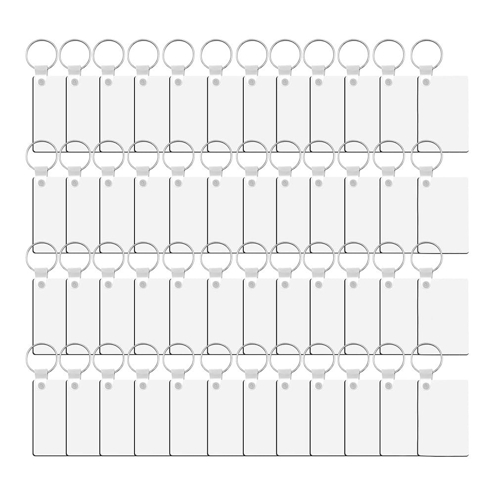CTRLZS 180 PCS Sublimation Keychains in Bulk Sublimation Keychain Double Sided Heat Transfer Sublimation Decorative Blanks Suitable for DIY Keychain Making