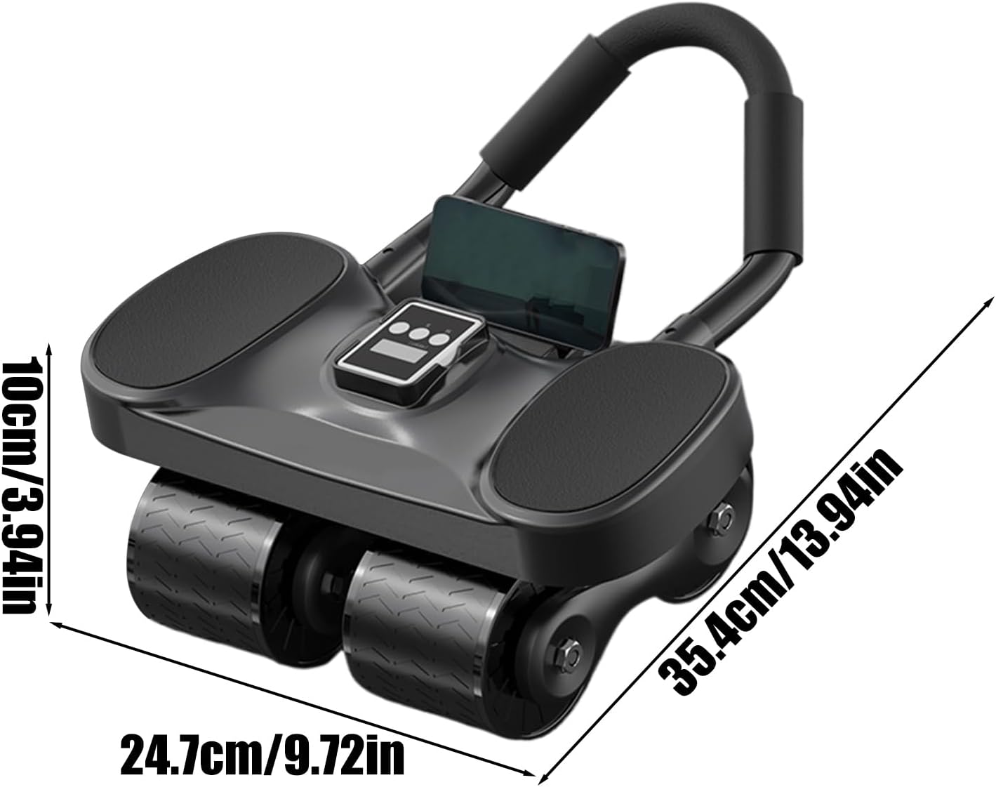 腹筋ローラー アブホイール | 静音ホームトレーニング器具 | カウント機能付き腹筋ローラー 男女兼用 初心者向け 自宅 アパート