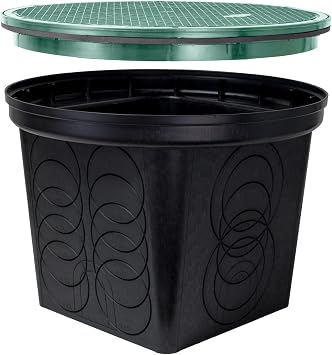 StormDrain FSD-3017-20SKIT 20 Round Catch Basin Drain with Green Lid Kit