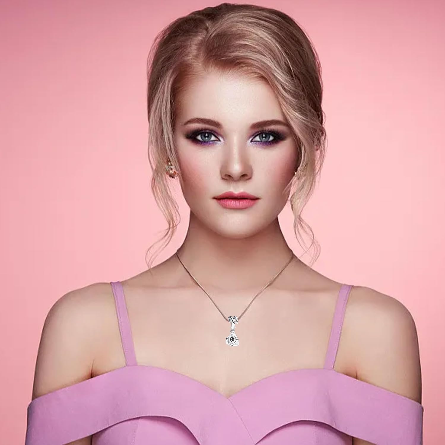 925 Sterling Silver Charms with 5A Cubic Zirconias for Bracelet Necklace Cherry Rose Flower Family Heart Charm Pendant Beads Rabbit Heart Friends Charm Jewellery Gift for Women Girls - Image 4