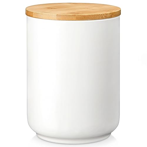 White Ceramic Flour Canister