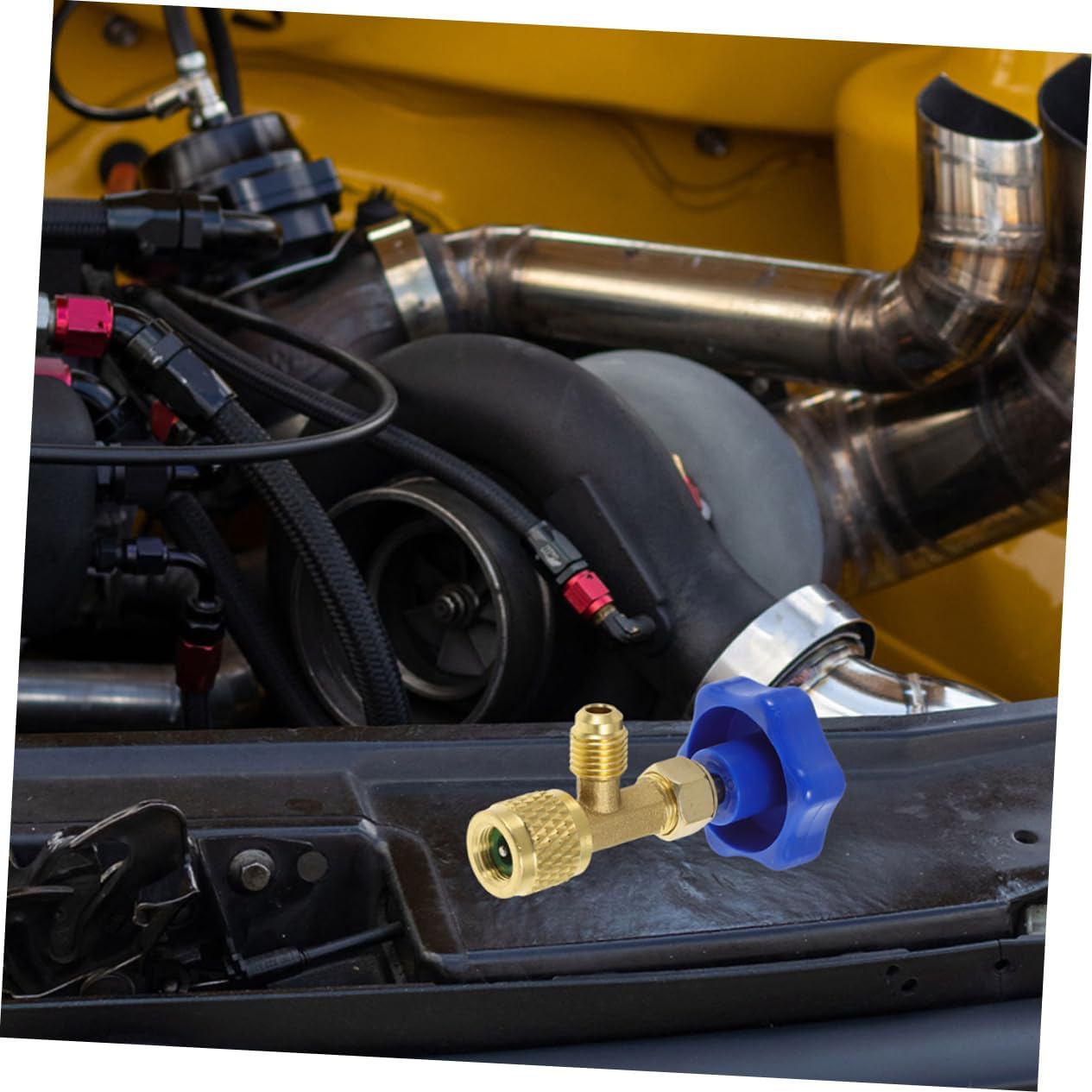 2pcs Brass Flow Control Valves Adapter for Car Refrigerants Safety Valve Opener Tool for Automotive Refrigerant Systems Compact and Durable Design